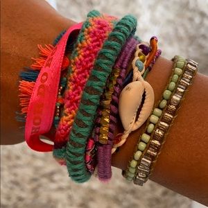 Hipanema multicolored attached bracelets